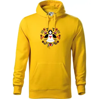 Pánská mikina Folklor - Andělíček - Mikina pánská Cape s kapucí - 3XL ( Žlutá )