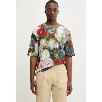 Bavlněné tričko Desigual GENOVA pánské, zelená barva, 25WMTK17 77X, vel. XL