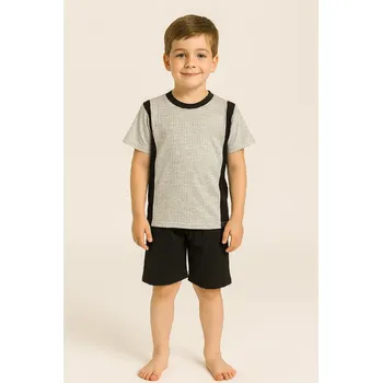 Chlapecké pyžamo Dětské pyžamo - Klasic šedo-černé Velikost: EU152