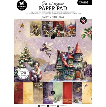 Studio Light Kreativní blok s výseky Studio Light "Fairy Christmas", A4, 28 l. -&nbsp;Vánoce s vílami