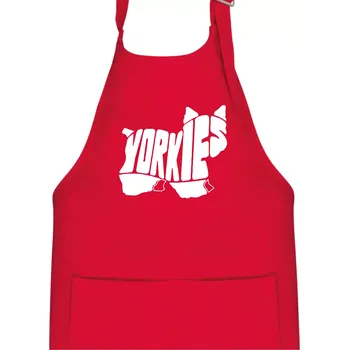 Kuchyňská zástěra Jorkšírský teriér - Yorkie - Nápis v těle - Dětská zástěra na vaření - Univerzální velikost ( Červená )
