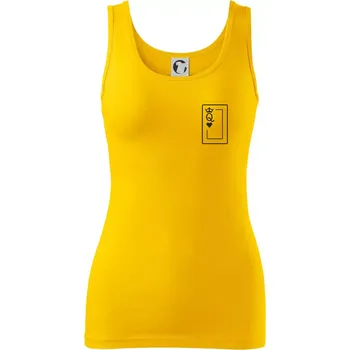 Dámské tričko Queen of hearts - Dámské tílko - L ( Žlutá )