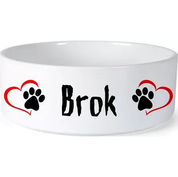 Miska pro psa Miska pro psa se jménem Brok (Keramická miska na krmivo pro psy)