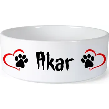 Miska pro psa Miska pro psa se jménem Akar (Keramická miska na krmivo pro psy)