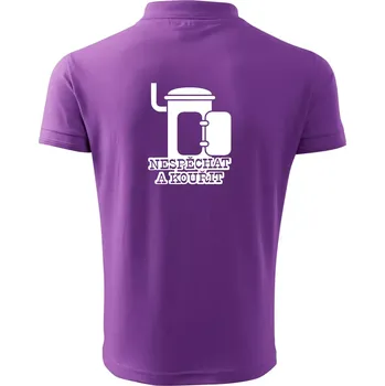 Pánská košile Nespěchat a kouřit - Polokošile pánská Pique Polo 203 - 2XL ( Fialová )