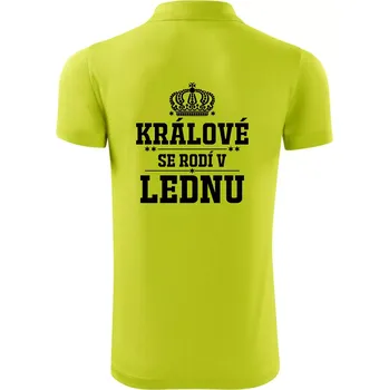 Pánská košile Králové se rodí v lednu - Polokošile Victory sportovní (dresovina) - M ( Limetková )