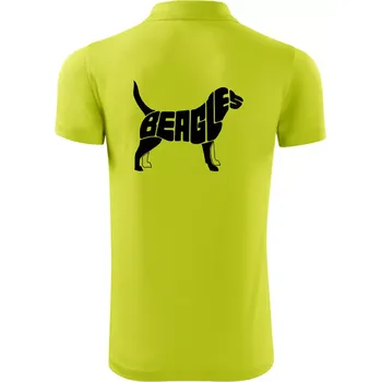 Pánská košile Bígl - nápis v těle - Polokošile Victory sportovní (dresovina) - L ( Limetková )