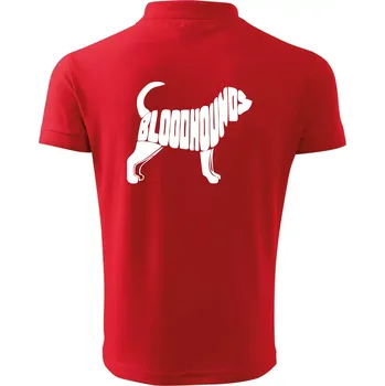 Pánská košile Bloodhound nápis v těle - Polokošile pánská Pique Polo 203 - 2XL ( Červená )