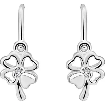 Náušnice Dětské náušnice s diamantem Cloverleaf