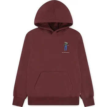 Chlapecká mikina Dětská mikina Levi's SADDLE MAN HOODIE 8EN717 burgundské 93X, vel. 92