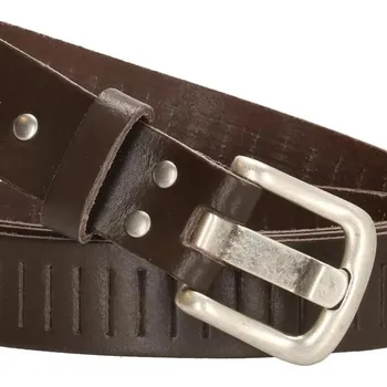 Opasek opasek MIDLAND 3 x 120 cm, DARK BROWN, kůže, Hide&Stitches