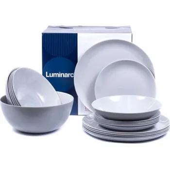 Talíř Luminarc Diwali jídelní set Luminarc 19dílný šedé talíře pro 6 osob