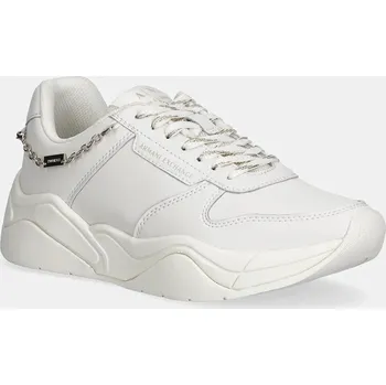 Dámské tenisky Kožené tenisky Armani Exchange dámské, bílá barva, XW001617 AF17443 M0107 XW001617.AF17443.M0107 00X, EUR 38