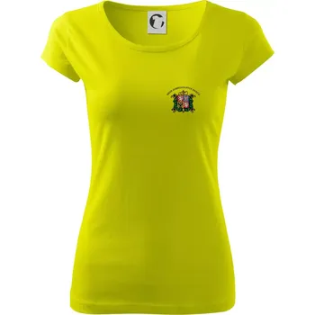 Dámské tričko SDH znak + nápis + nápis hasiči na zádech - Dámské triko Pure - M ( Limetková )
