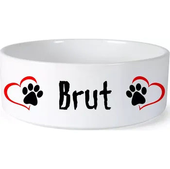 Miska pro psa Miska pro psa se jménem Brut (Keramická miska na krmivo pro psy)