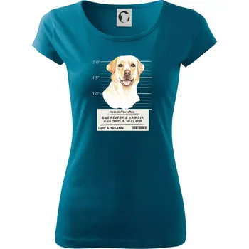 Dámské oblečení Lump a darebák labrador - Dámské triko Pure - XL ( Petrolejová )