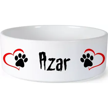 Miska pro psa Miska pro psa se jménem Azar (Keramická miska na krmivo pro psy)