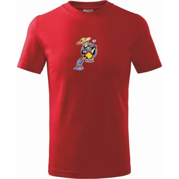 Chlapecké tričko Znamení komiks vodnář - Tričko dětské bavlněné - 98 cm / 2 roky ( Červená )