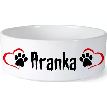 Miska pro psa Miska pro psa se jménem Aranka (Keramická miska na krmivo pro psy)