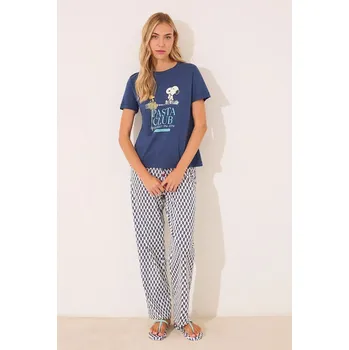 Dámské pyžamo Bavlněné pyžamo women'secret dámské, tmavomodrá barva, 3132107 59X, vel. S