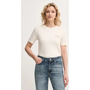 Dámské tričko Bavlněné tričko Twinset dámské, béžová barva, 252TP2051 12X, vel. M