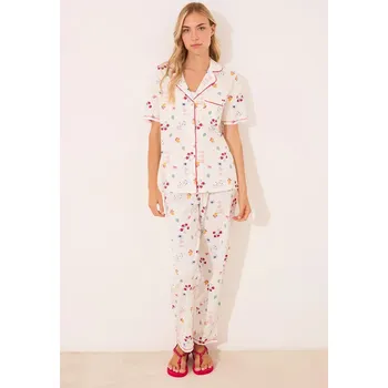 Dámské pyžamo Bavlněné pyžamo women'secret 3132103 bílá 00X, vel. L