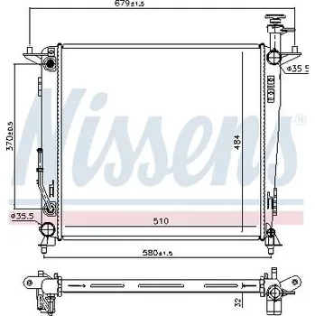 Auto-moto Chladič, chlazení motoru NISSENS 666223