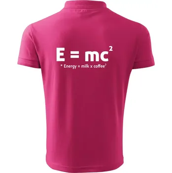 Pánská košile e = mc2 - coffee milk - Polokošile pánská Pique Polo 203 - 4XL ( Purpurová )