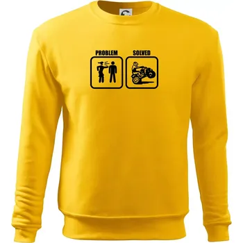 Pánská mikina Problem quad / čtyřkolka - Mikina Essential pánská - M ( Žlutá )