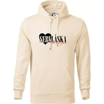 Pánská mikina Sebeláska ta mi jde - Mikina pánská Cape s kapucí - 5XL ( Mandlová )