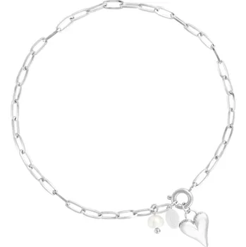 Náramek SYLVIENE Náramek CHAIN HEART Silver Stříbrná 195 mm
