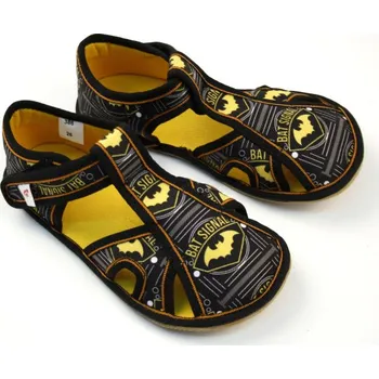 Chlapecké bačkory Bačkůrky capáčky BAREFOOT EF 386 BAT Signal černožluté otevřené velikost: 27