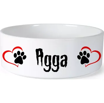 Miska pro psa Miska pro psa se jménem Agga (Keramická miska na krmivo pro psy)