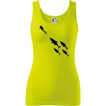 Potápěč žraloci - Dámské tílko - S ( Limetková )