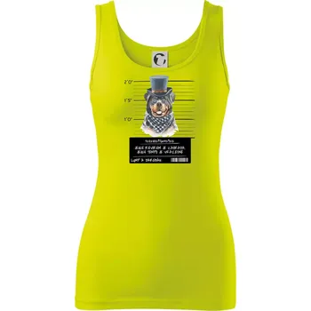 Dámské tričko Lump a darebák rotvajler - Dámské tílko - M ( Limetková )