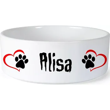 Miska pro psa Miska pro psa se jménem Alisa (Keramická miska na krmivo pro psy)