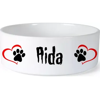 Miska pro psa Miska pro psa se jménem Aida (Keramická miska na krmivo pro psy)