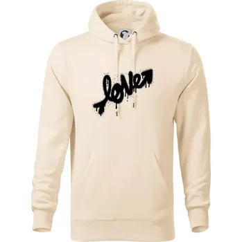 Pánská mikina Love sprej - Mikina pánská Cape s kapucí - 5XL ( Mandlová )