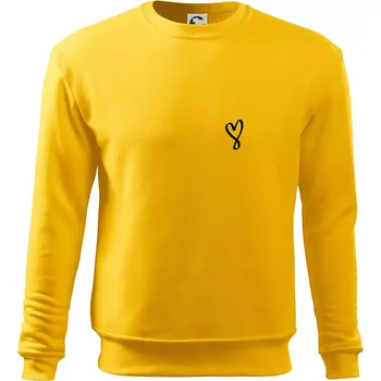 Pánská mikina Srdce nekonečno na prso - Mikina Essential pánská - XL ( Žlutá )