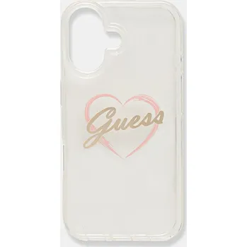 Obal na telefon Guess iPhone 16 6.1" GUHCP16SHCHGSPT průhledná TSP, vel. ONE SIZE