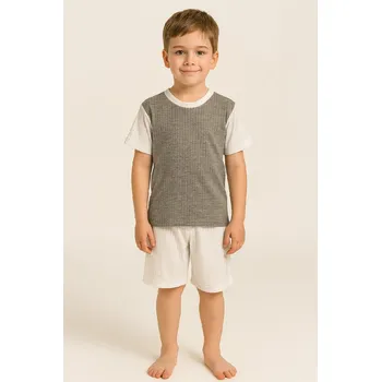 Chlapecké pyžamo Dětské pyžamo - Klasic šedo-bílé Velikost: EU 164