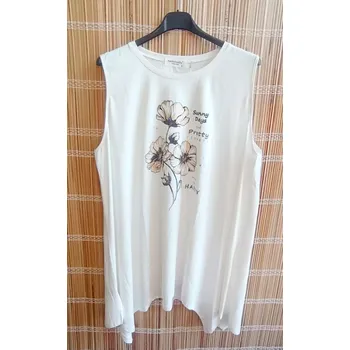 Dámské šaty Dámská volná tunika/krátké šaty smetanové vel.UNI XL/XXL