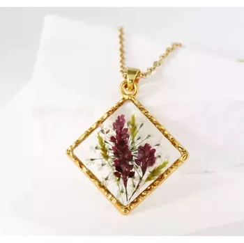 Náhrdelník Náhrdelník s pravými květy – kolekce Florea Lila