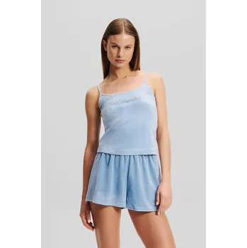 Velurový top Karl Lagerfeld A1W44006 modrá 55X, vel. M