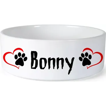 Miska pro psa Miska pro psa se jménem Bonny (Keramická miska na krmivo pro psy)