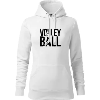 Dámská mikina Volleyball nápis - Mikina dámská Cape s kapucí - 2XL ( Bílá )