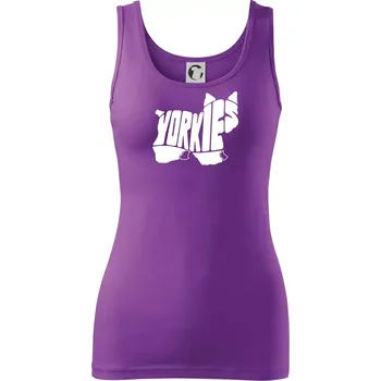 Dámské tričko Jorkšírský teriér - Yorkie - Nápis v těle - Dámské tílko - S ( Fialová )