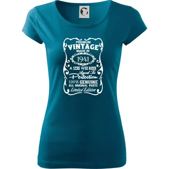 Dámské oblečení Vintage Etiketa - 1941 - Dámské triko Pure - 2XL ( Petrolejová )