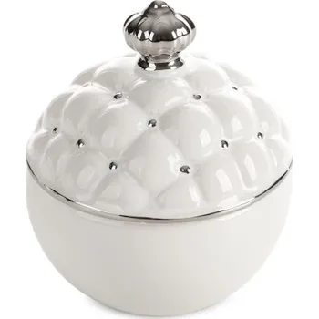Dóza na potraviny Nádoba ADORE 05 s víkem bílá / stříbrná