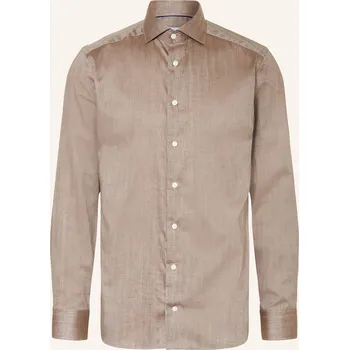 Pánská košile Eton Pánská Košile Slim Fit, tmavě hnědá, 41